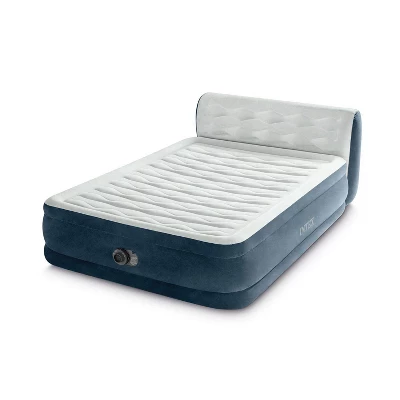 Intex 18" Pillow Top Air Mattress With Electric Pump And Headboard - Queen Size - Image 2