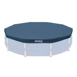 Intex 15 Foot Round Debris Cover And Vinyl Solar Cover For Above Ground Pools