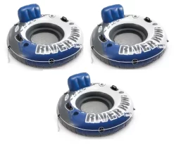 INTEX River Run I 53-inch Inflatable Water Floating Tubes - 3 Pack