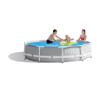 Intex 10 Feet X 30 Inches Outdoor Swimming Pool W/ Cartridge Filter Pump System