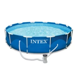 Intex 12'x30" Metal Frame Swimming Pool With Filter Pump & 2 Pool Cover