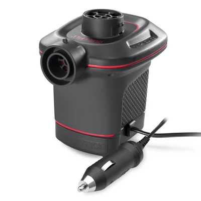 Intex Empire Inflatable Lounge Chair, Green & Intex 12V Corded Electric Air Pump - Image 2