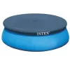 Intex 10 Foot Easy Set Round Durable Above Ground Swimming Pool Debris Vinyl Cover With 12 Inch Overhang And Drain Holes, Blue