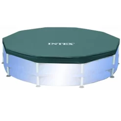 Intex 10ft Round Swimming Pool Cover & Easy Set 10ft X 30in Inflatable Pool