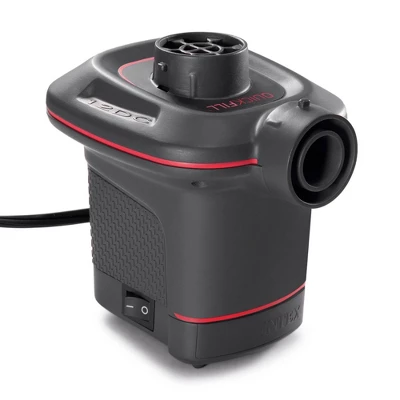 Intex 12 Volt Quick-Fill DC Car Electric 23 Cubic Feet Per Minute Air Pump For Pool Floats, Air Beds, Toys, And Games With Car Power Adapter - Image 2