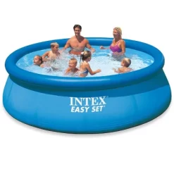 Intex 28131EH 12 Foot X 30 Inch Easy Set Above Ground Inflatable 4 Person Swimming Pool With 530 GPH Filter Pump For Children And Adults