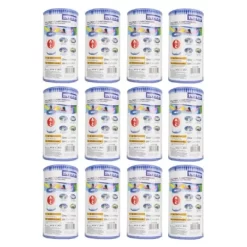 Intex 530 GPH Easy Set Pool Filter Pump W/ GFCI & 12 Type A Filter Cartridges