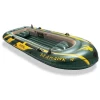 Intex Seahawk 4 Inflatable Boat Set + Oars/Pump/Motor Mount | 68351E+ 68624E