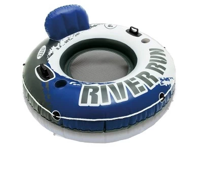 Intex River Run II Inflatable 2 Person Float W/ Cooler And 6 Single Rider Floats - Image 2
