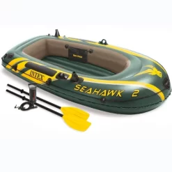 Intex Seahawk 2 Inflatable Boat Set + Oars/Pump/Motor Mount | 68347EP + 68624E