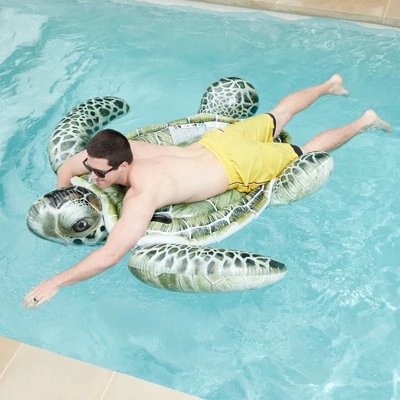 Intex 57555EP Realistic Sea Turtle Inflatable Ride-On Pool Float With Handles - Image 4