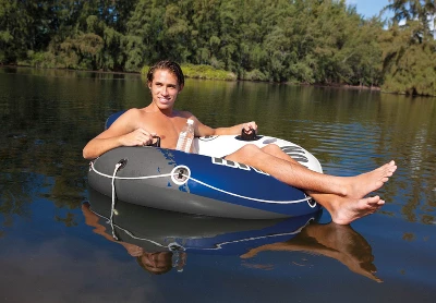 Intex River Run II Inflatable 2 Person Float W/ Cooler And 6 Single Rider Floats - Image 4