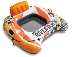 Intex Mega River Run XL Inflatable Floating Lake Tube 52inX49inX21in Orange