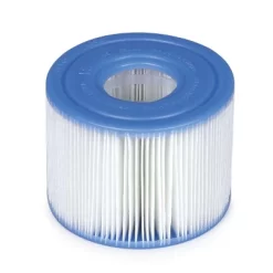 Intex 29011E Type S1 PureSpa Easy Set Pool Spa Hot Tub Filter Replacement Cartridges (6 Filters), Blue And White