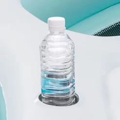 Intex Laguna Splash Island Outdoor Floating Water Raft With 2 Detachable Solo Lounge Tubes, Connectors, Built-In Cupholders, And Grab Handles, Blue