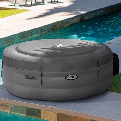 Intex 28481E Simple Spa 77in X 26in 4 Person Inflatable Hot Tub Set With Energy Efficient Cover And Filter Pump - Image 3