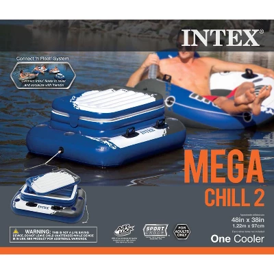 Intex Inflatable Mega Chill II 72 Can Beverage Cooler Float With Lid | 58821EP - Image 5