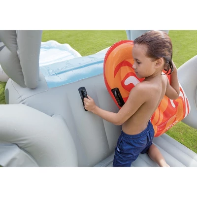 Intex Inflatable Surf 'N Slide Kids Home Outdoor Backyard Water Slide With 2 Surf Riders And Quick Fill 120 Volt Electric Air Pump - Image 2