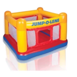 Intex Inflatable Jump-O-Lene Ball Pit Bouncer Bounce House W/ 100 Play Balls