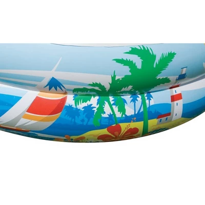 Intex 8.5’x5.25’x18” Seaside Paradise Inflatable Kiddie Pool & Electric Air Pump - Image 3