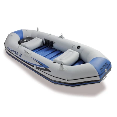 Intex Mariner 3-Person Inflatable River/Lake Dinghy Boat & Oars Set (2 Pack) - Image 2