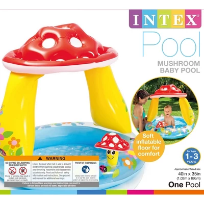 Intex Inflatable Mushroom Water Play Center Kiddie Baby Swimming Pool Ages 1-3 - Image 4