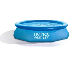 Intex 10'x30'x30" Inflatable Round Swimming Pool & 10' Pool Debris Cover Tarp