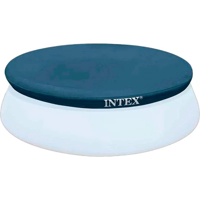 Intex 8 Foot Round Protective Cover For Above Ground Outdoor Swimming Pools With 7 Inch Floating Chlorine Dispenser, (Pool Not Included)