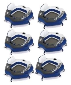 Intex River Run Connect Lounge Inflatable Floating Water Tube 58854EP (6 Pack)