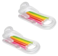 Intex 58802EP Inflatable King Kool Swimming Pool Lounge Raft In Silver-2 Pack