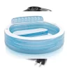 Intex 7.08'x 30" Family Lounge Pool W/ Built In Bench & 120V Electric Air Pump