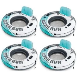 Intex Aqua River Run 1 Inflatable Floating Lake Tube 53" Diameter 4-Pack