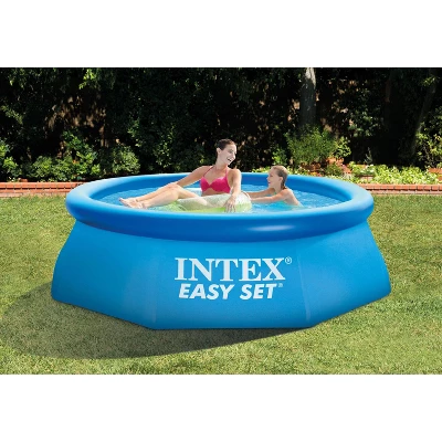 Intex 28110EH Easy Set 8 Foot X 30 Inch Round Inflatable Outdoor Backyard Above Ground Swimming Pool, 639 Gallons Of Water, (Pool Only - No Pump)) - Image 2