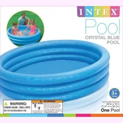 INTEX Crystal Blue Kids Outdoor Inflatable 58" Swimming Pool | 58426EP