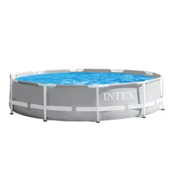 Intex 10 Foot X 30 Inches Pool W/ 10-Foot Round Above Ground Pool Cover