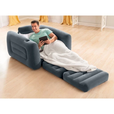 Intex 66551EP Inflatable Pull-Out Sofa Chair Sleeper That Works As A Air Bed Mattress, Twin Sized (2 Pack) - Image 3
