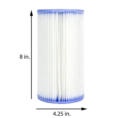 Intex Easy Set 18' X 48" Round Inflatable Above Ground Swimming Pool Set With Filter Pump, Ladder, Pool Cover, And Filter Cartridges (6 Pack) - Image 5