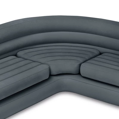Intex Inflatable Couch Sectional, Gray & Intex Inflatable Couch Sectional, Beige - Image 3