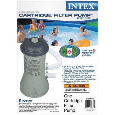 Intex 1000 GPH Easy Set Swimming Pool Cartridge Filter Pump | 28637EG - Image 3