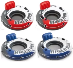 Intex River Run 4-Pack 2 Fire Red River Run And 2 Blue River Run 53" Lounge