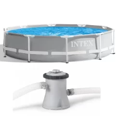 INTEX 10ft X 30in Prism Frame Pool Set With Filter Pump