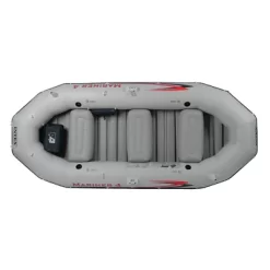 Intex Mariner 4, 4-Person Inflatable Boat Set With Aluminum Oars And High Output Air Pump For Fishing And Boating In Rivers And Lakes